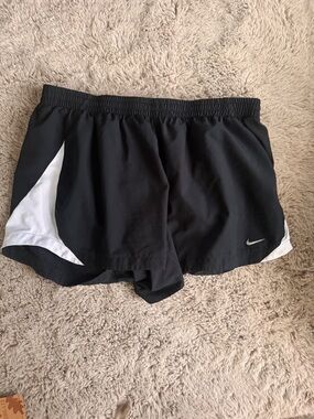Nike Black Athletic Shorts with White Panels